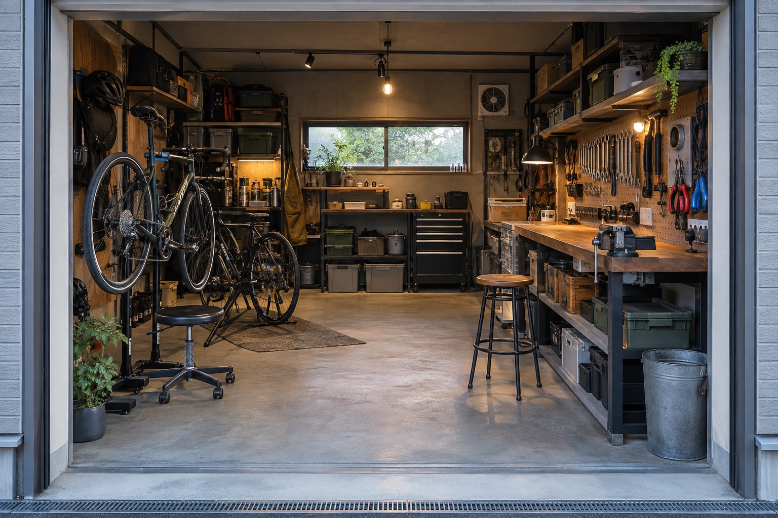 愛車と工具をまとめて置けるガレージのイメージ